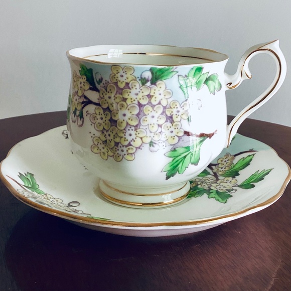 Royal Albert Hawthorne teacup and saucer from Flower of Month Series - Picture 1 of 6